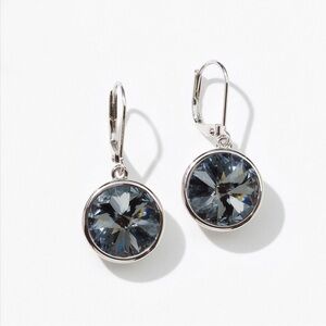 Touchstone Crystal by Swarovski, Lulu Earrings, Silver Night